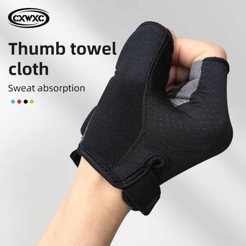 Bicycle Half Finger Shockproof Gloves