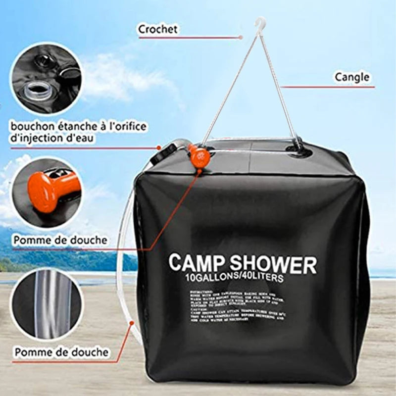 Solar Power Fast Heating Camping Shower Bag