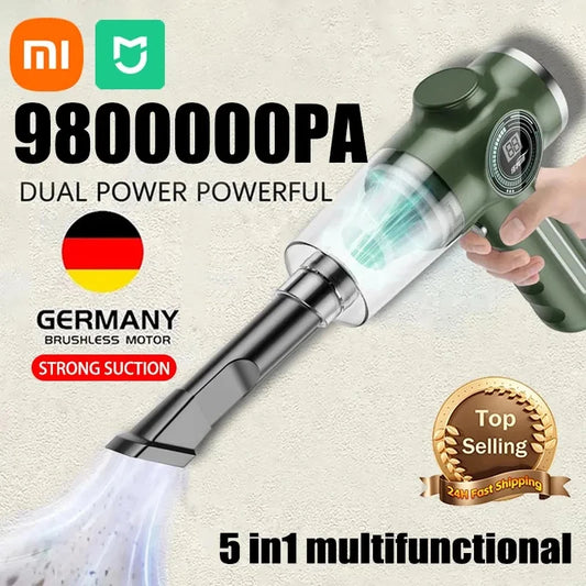 Car Vacuum Cleaner 9800000Pa Digital Wireless Automobile Powerful Handheld Multifunction Household Cleaner Appliance