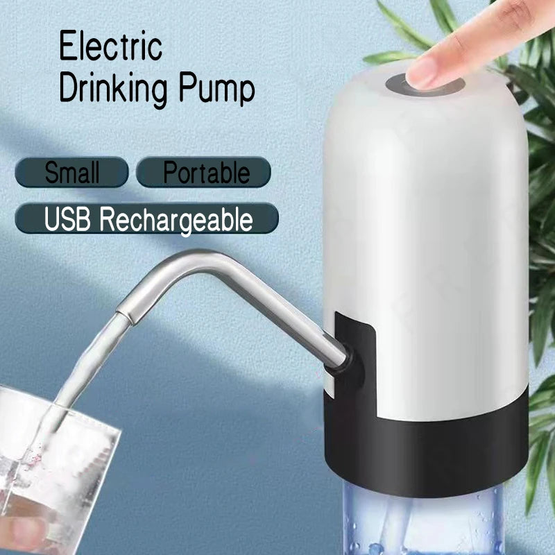 1White Electric Drinking Water Pump Small Automatic Drainage Machine Bottle Water Dispenser Portable Water Treatment Appliances