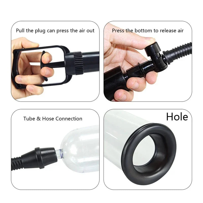 Male Penis Manual Enlarger Enhancement Erection Vacuum Pump