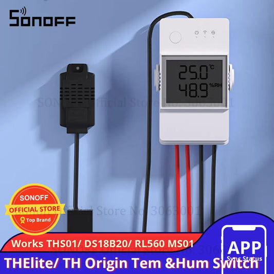 Sonoff TH16 Smart Wifi Switch Monitoring Temperature Humidity Kit Works With Alexa Google Home