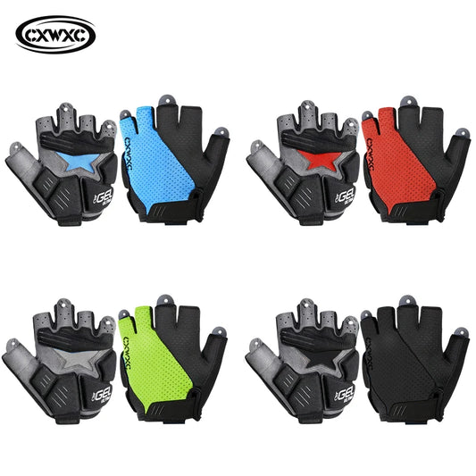 Bicycle Half Finger Shockproof Gloves