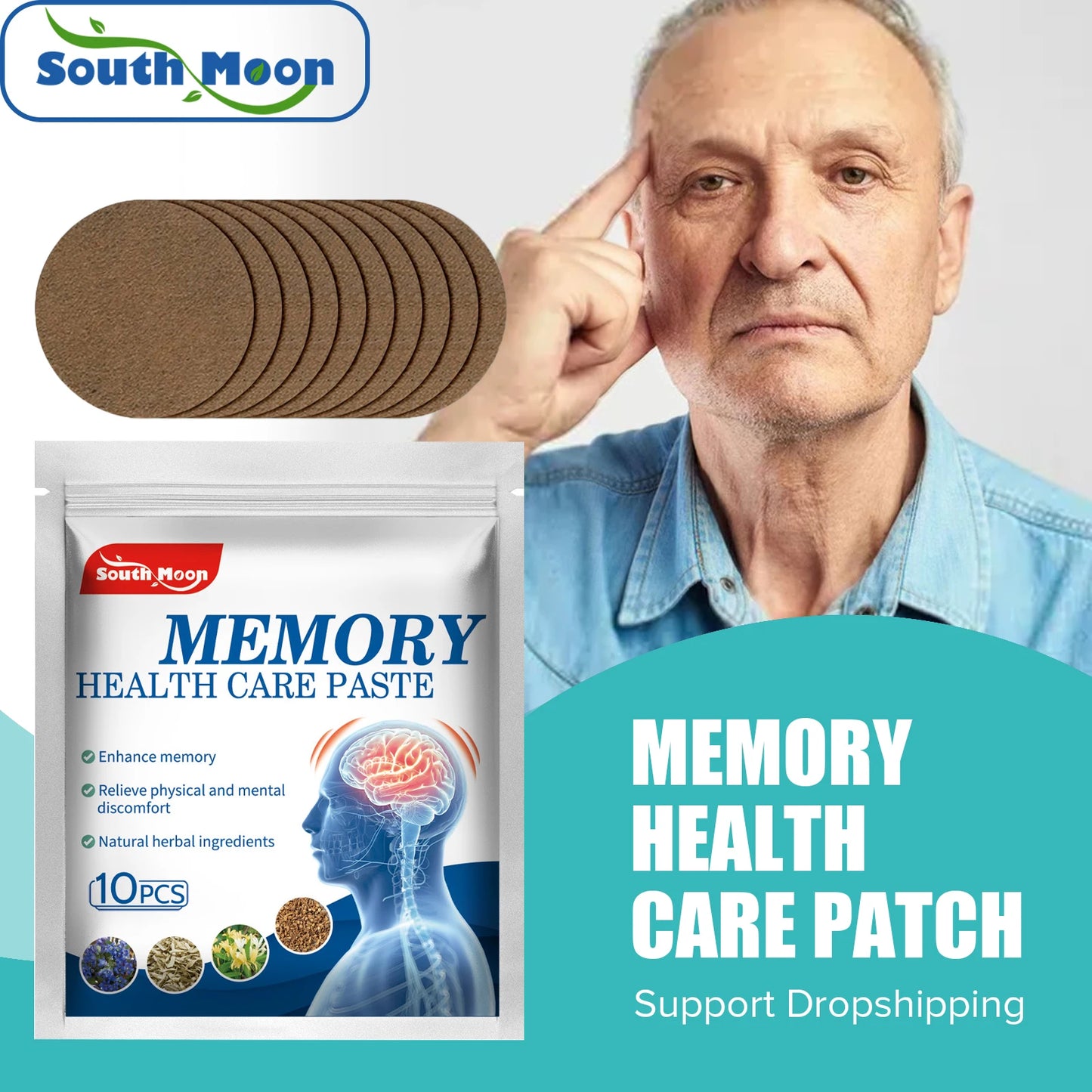 South Moon Memory Enhancement Patch Poor Treatment Forgetfulness Effective Wake Up Brain Paste Health Care