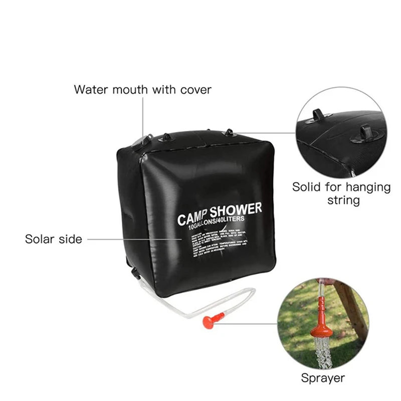 Solar Power Fast Heating Camping Shower Bag