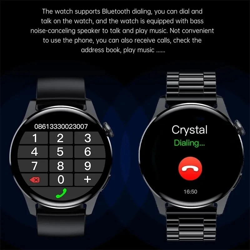 Smart Watch Men 360*360 AMOLED Screen Heart rate Bluetooth Call IP68 Waterproof