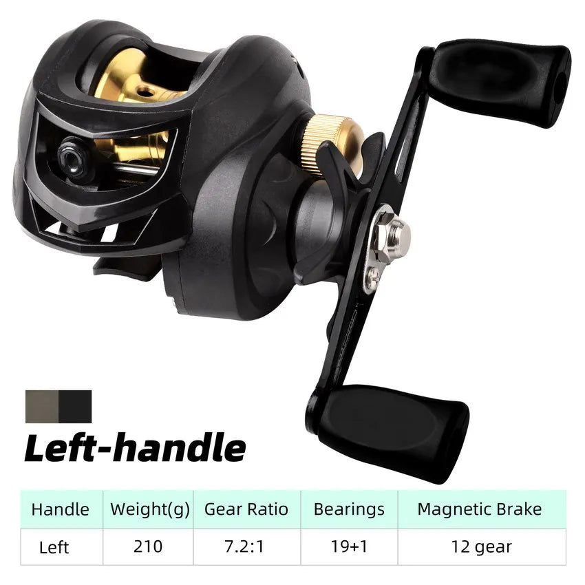 Baitcasting Reel 7.2:1 Fresh Saltwater Reel Fishing