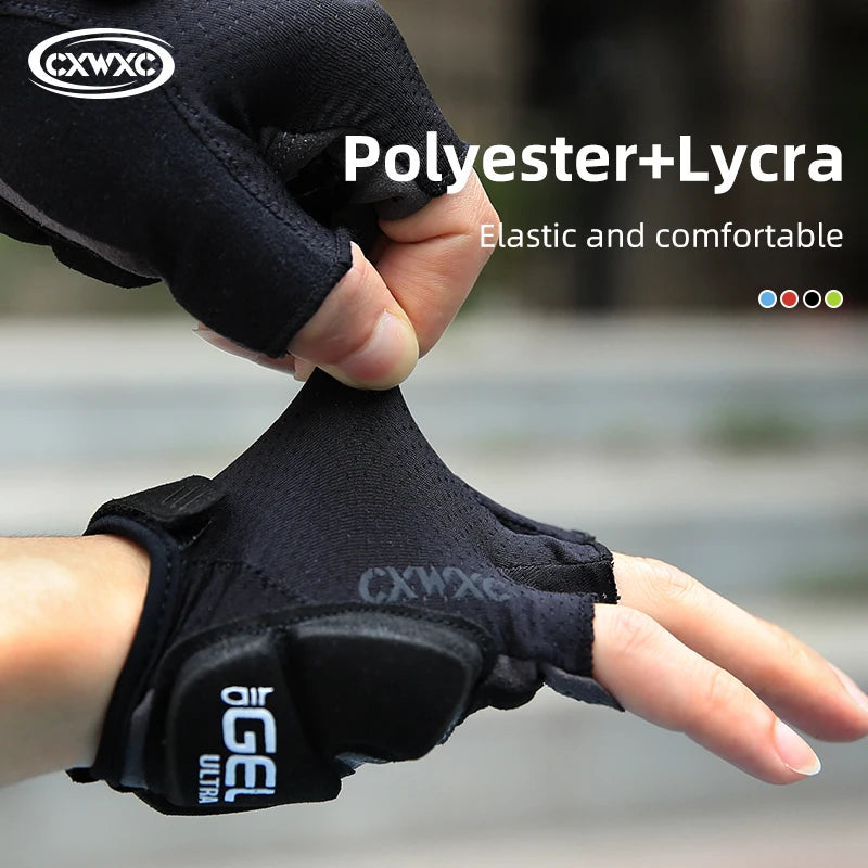 Bicycle Half Finger Shockproof Gloves